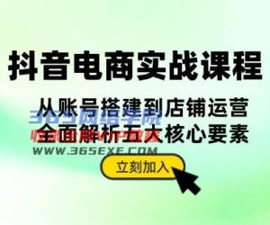 （13350期）抖音视频 电子商务实战演练课程内容：从账户构建到店铺管理，深度剖析五大核心因素