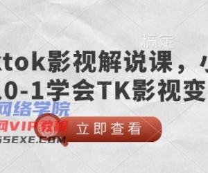 TikTok电影解说课，新手从0-1懂得TK影视剧转现