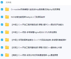 施磊C++开发工程师课程合集(初级+中级+高级)施磊讲师小合集打包