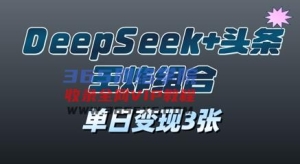 2025年DeepSeek 今日头条王炸组合，单日转现3张