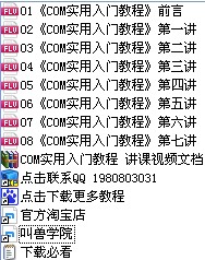 COM实用入门视频教程