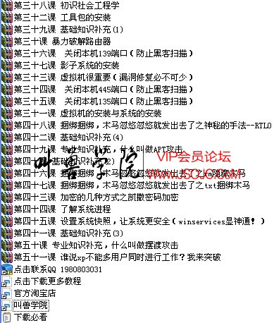 黑客,黑客技术,黑客入门教程,新手黑客教程,零基础学习黑客