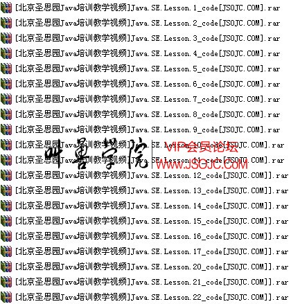 北京圣思园 java.se视频教程