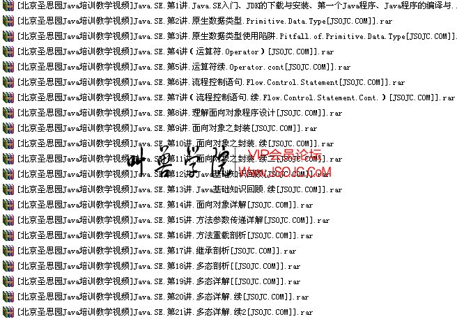 北京圣思园 java.se视频教程