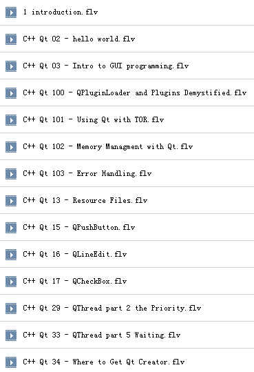 QT视频教程《英文版》