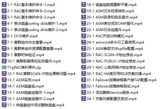 Oracle 11g RAC集群日常运维与管理实战视频教程